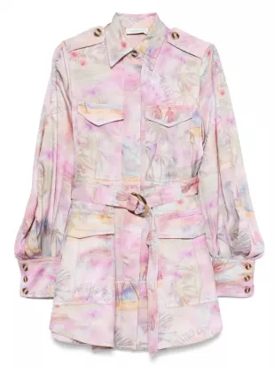 Dawning Cargo Printed Minidress