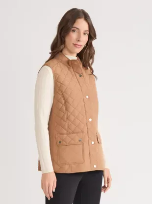 Zip Front Quilted Vest