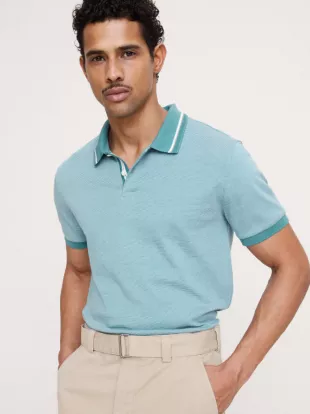 Luxury Touch Polo in The Blues