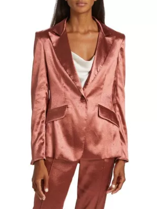 'Karis' Textured Satin Blazer