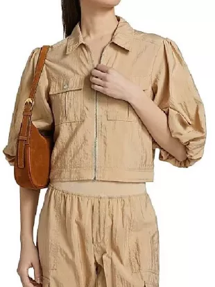 The View Joy Behar Beige Cropped Jacket