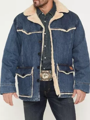 Marshals Ellyn Jameson Sherpa Trim Denim Jacket