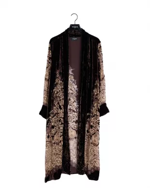 Burn Out Velvet Kimono