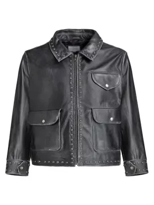 Off Campus S01 Josh Heuston Black Leather Jacket