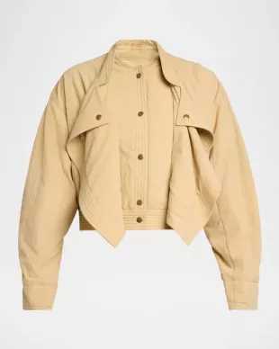 Tricia Draped Bomber Jacket