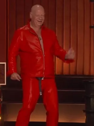 The Roast of Kevin Hart Jeff Ross Red Leather Jacket