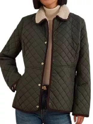 The Today Show Dylan Dreyer Green Quilted Jacket