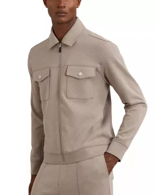 Medina Interlock Zip Through Overshirt