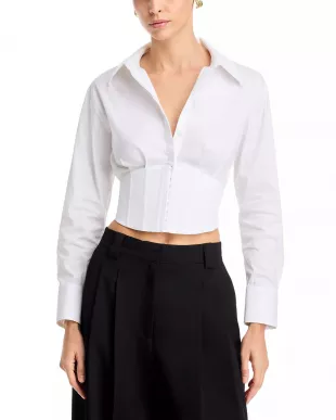 Edie Corset Button Down Top