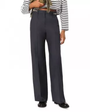 Chain Embellished Suit Trousers