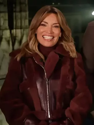 Marshals 2026 Morgan Lindholm Burgundy Cropped Leather Jacket