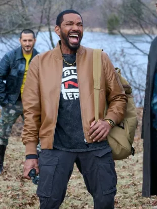 The Boys S05 Laz Alonso Brown Leather Jacket