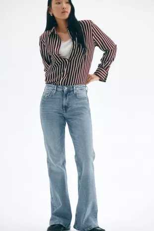 Burgundy/striped Shirt