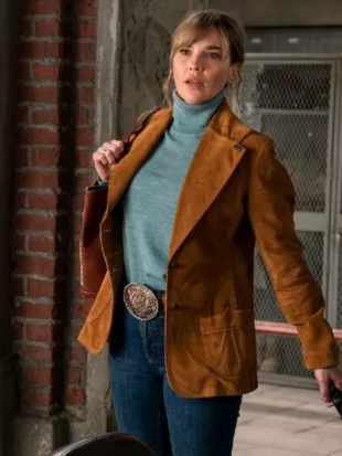 Marshals S01 Belle Skinner Brown Suede Blazer