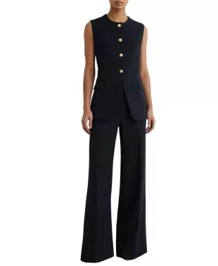 Button-Through Longline Waistcoat