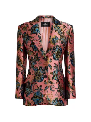 Floral Jacquard Blazer