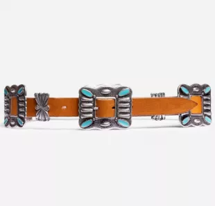 Piazza Italian Leather Conch Belt