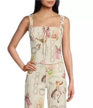 Lets Rodeo Coordinating Corset Top