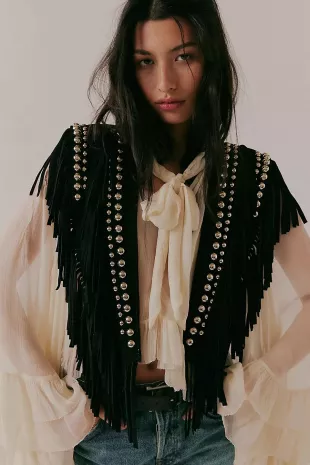 So Studded Suede Collar
