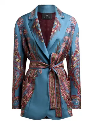 Paisley Print Silk Jacket