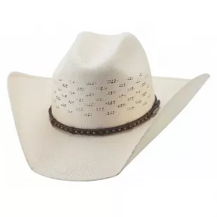 White Straw Owasso Bangora Cowboy Hat