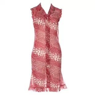 Floral Camellia CC Logo Print Dress