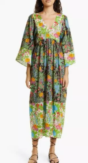Adele Floral Patchwork Cotton Dress