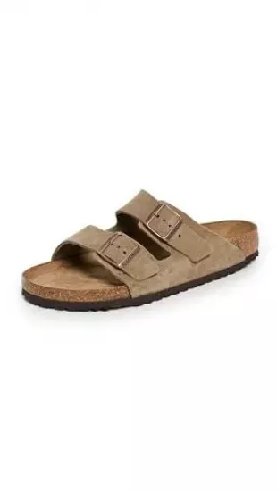 Arizona Soft Footbed Taupe Suede Regular Width