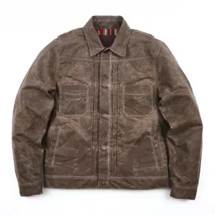 Riders Jacket waxed Canvas Oak