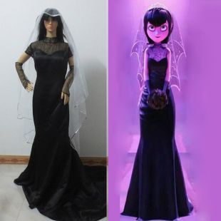 El vestido de novia negro de Mavis en la película animada Hotel  transylvania | Spotern