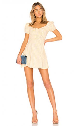 Yellow and White dress