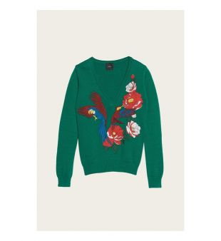 Pull à broderies fantaisies