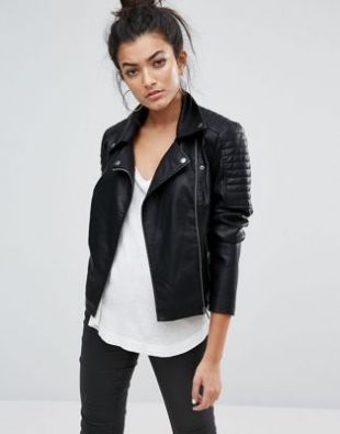 Noisy May Leather Look Jacket at asos.com