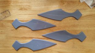 Antiope couteaux Set de 4   imprimée en 3D rigides   en plastique (PLA)