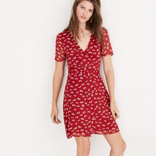 Madewell - Madewell wrap-front mini dress in seattle floral