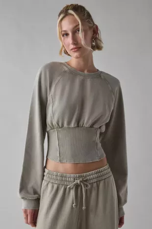 Day To Day Fleece Cropped Pullover