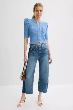 Delilah Cropped Textured Cardigan