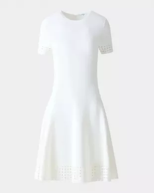Punto Dot Lace Knit A-Line Dress