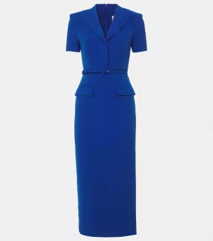 Belted Cady Midi Dress