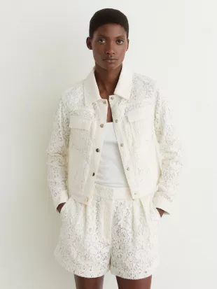 Lori Collared Lace Stud Jacket