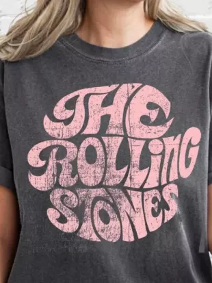 Off Campus Ella Bright The Rolling Stones Graphic T-Shirt