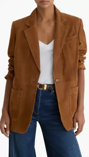 Cass Genuine Suede Blazer
