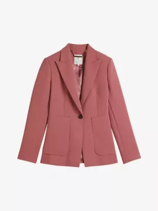 Kelsyaj Single Breasted Woven Blazer