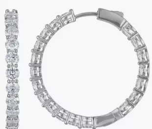 Jaguar Cubic Zirconia Hoop Earrings