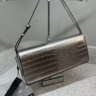 Silver Crocodile Embossed