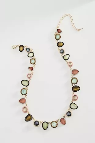 Colorful Enamel Gem Necklace