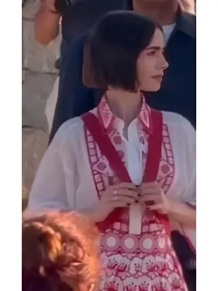 Emily In Paris S06 Lily Collins White Shirt