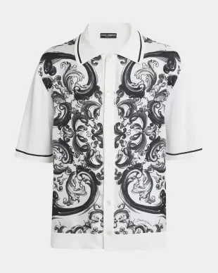 Men's Silk Majolica Short Sleeve Shirt
