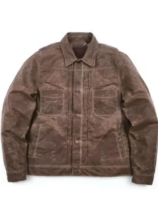 Marshals Kayce Dutton Beige Waxed Jacket