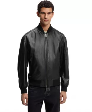 Leather Bomber Jacket